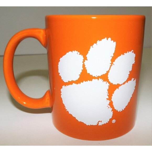 Clemson Tigers NCAA paw print mug orange white - Picture 3 of 4